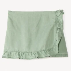 Korte effen Tencel rok met volants meisjes