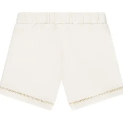 Korte fleece broek met geperforeerde details meisjes