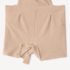 Korte geborduurde corduroy tuinbroek voor babymeisjes
