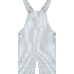 Korte gestreepte jumpsuit met kokosknopen voor baby jongen