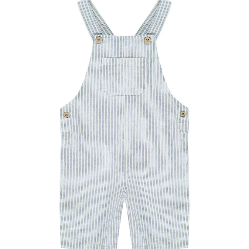 Korte gestreepte jumpsuit met kokosknopen voor baby jongen