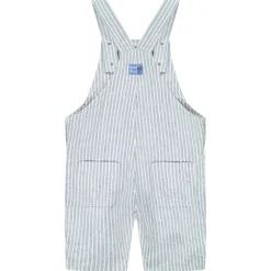 Korte gestreepte jumpsuit met kokosknopen voor baby jongen
