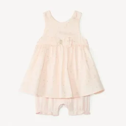 Korte 2-in-1 jumpsuit met fantasieprint voor meisjesbaby's