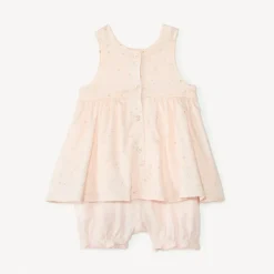 Korte 2-in-1 jumpsuit met fantasieprint voor meisjesbaby's