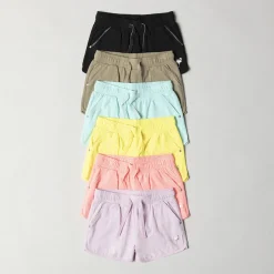 Korte jersey short met flamingo print en folie meisjes