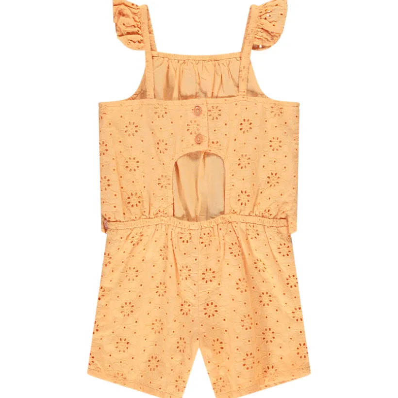 Korte jumpsuit in Engels borduursel meisjes