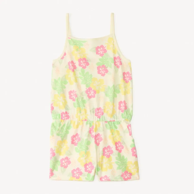 Korte jumpsuit in fantasiedruk meisjes