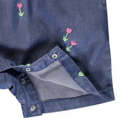 Korte jumpsuit met bloemen en bijpassende haarband voor meisjes