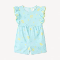 Korte jumpsuit met bloemenprint meisjes.