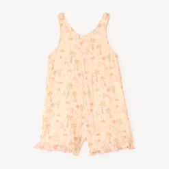 Korte jumpsuit met fantasiedruk voor babymeisjes