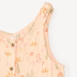 Korte jumpsuit met fantasiedruk voor babymeisjes