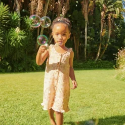 Korte jumpsuit met fantasiedruk voor babymeisjes