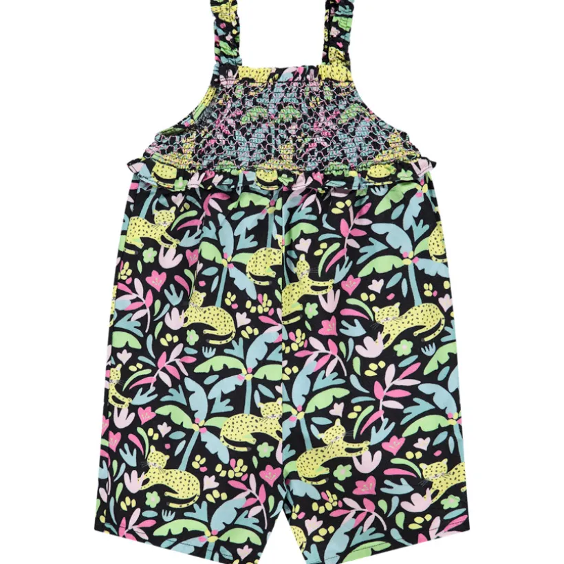Korte jumpsuit met fantasiedruk savanne voor meisjes