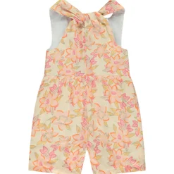 Korte jumpsuit met gedraaide kraag en bloemenprint meisjes