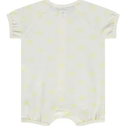 Korte jumpsuit met gele hartjes voor meisjes