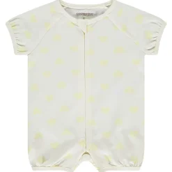 Korte jumpsuit met gele hartjes voor meisjes