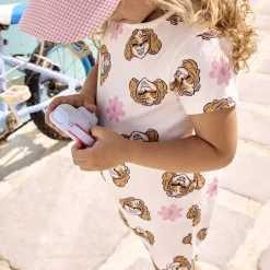 Korte jumpsuit met korte mouwen en Skye Pat Patrouille print voor baby meisjes