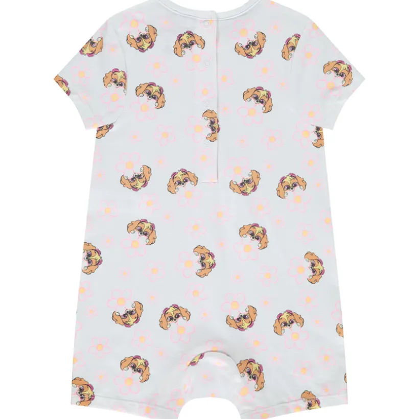 Korte jumpsuit met Stella Pat'Patrouille en bloemenprint meisjes