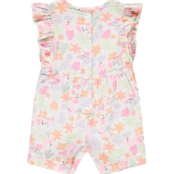 Korte jumpsuit met volants en fantasieprint meisjes