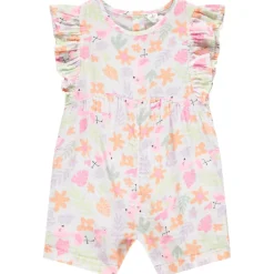 Korte jumpsuit met volants en fantasieprint meisjes