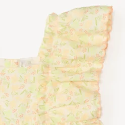 Korte jumpsuit met volants en bloemenprint voor babymeisjes