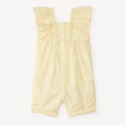 Korte jumpsuit met volants en bloemenprint voor babymeisjes