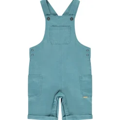 Korte jumpsuit van slubstof voor babyjongens