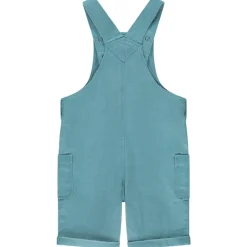 Korte jumpsuit van slubstof voor babyjongens