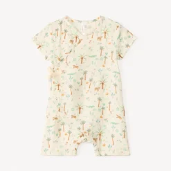 Korte kimono-opening jumpsuit voor babyjongen
