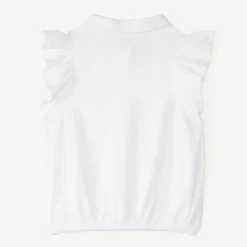 Korte mouw blouse met volant en strik in de taille meisjes