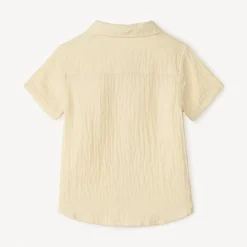 Korte mouw blouse van gaas voor babyjongen