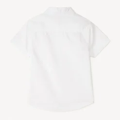Korte mouw effen popeline shirt jongens