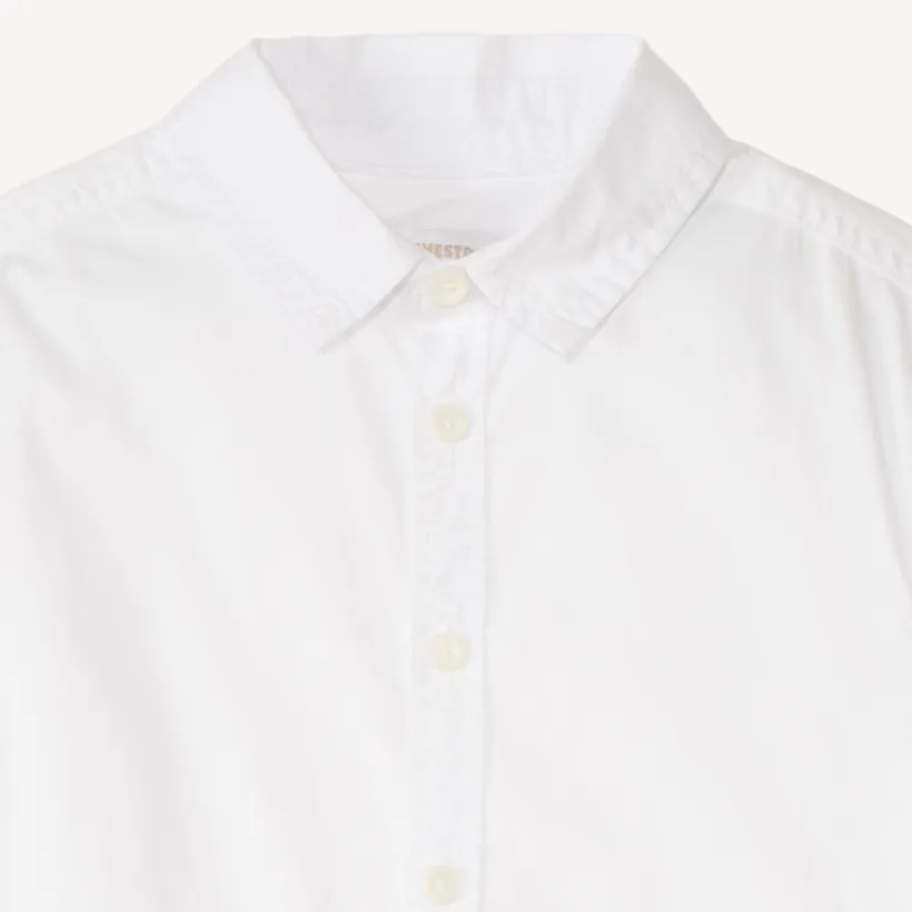 Korte mouw effen popeline shirt jongens