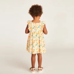 Korte mouwen bloemenprint jurk voor babymeisjes