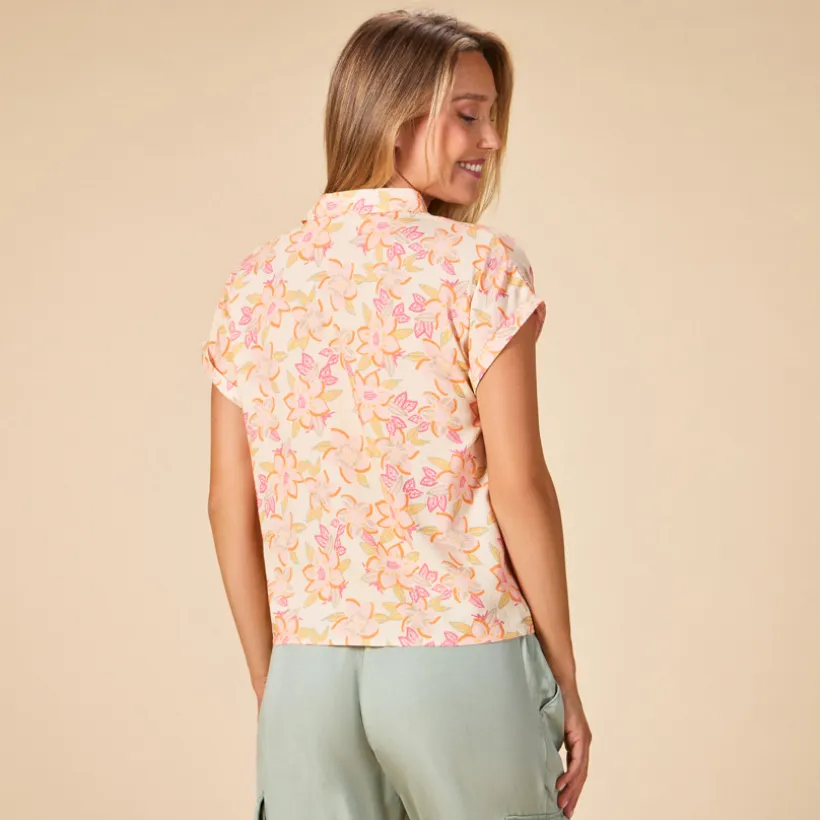 Korte mouwen bloes met bloemenprint voor dames