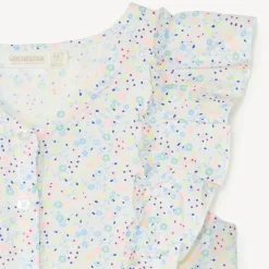 Korte mouwen bloes met grote bloemenprint voor meisje