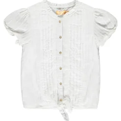 Korte mouwen blouse met plissé-effect meisjes