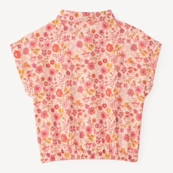 Korte mouwen blouse voor meisjes met bloemenprint