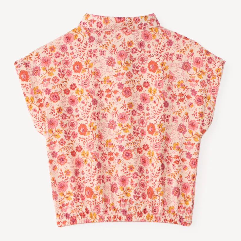 Korte mouwen blouse voor meisjes met bloemenprint