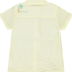 Korte mouwen chemise met 3D borduren voor babyjongens