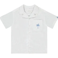 Korte mouwen chemise met palmboomprint jongens