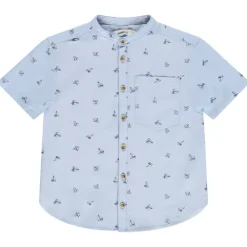 Korte mouwen chemise met zeilboten voor jongen