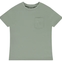 Korte mouwen effen T-shirt met zak jongens