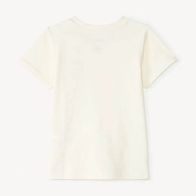 Korte mouwen effen T-shirt van popcorn-effect jersey voor babyjongen