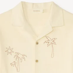 Korte mouwen geborduurde shirt jongens