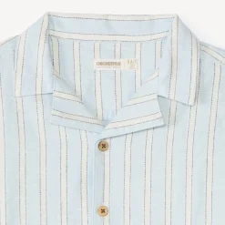 Korte mouwen gestreepte jongensshirt