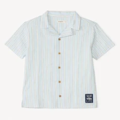 Korte mouwen gestreepte jongensshirt