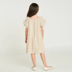 Korte mouwen glitter vlinder jurk meisjes