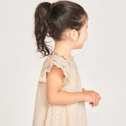Korte mouwen glitter vlinder jurk voor babymeisjes