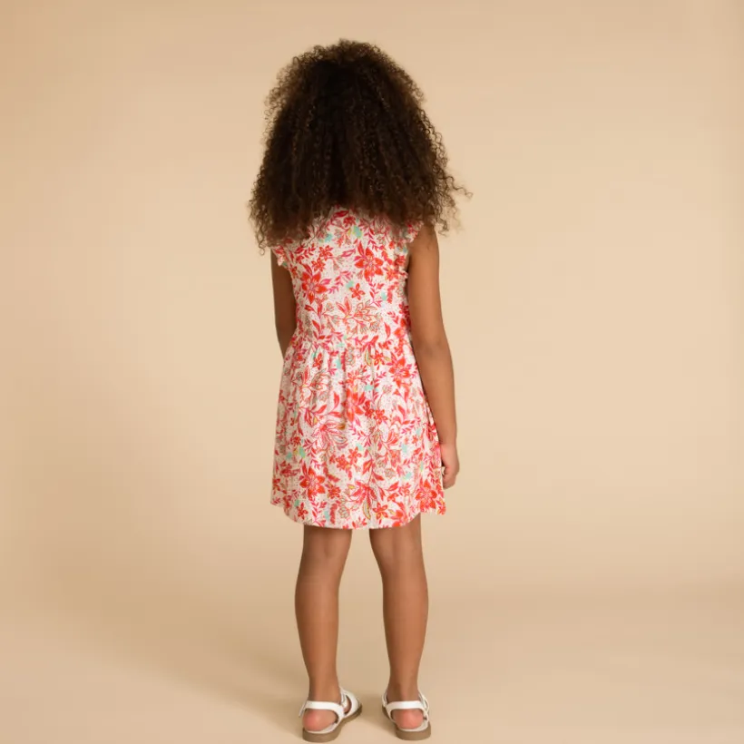 Korte mouwen jurk met bloemenprint meisjes